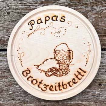 Brotzeitbrett rund, Motiv Brotzeit