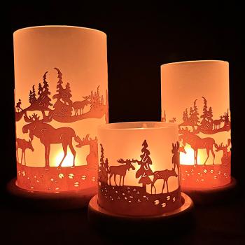 Windlicht Elche