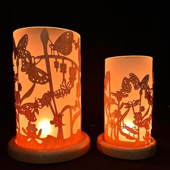 Windlicht Schmetterlingswiese