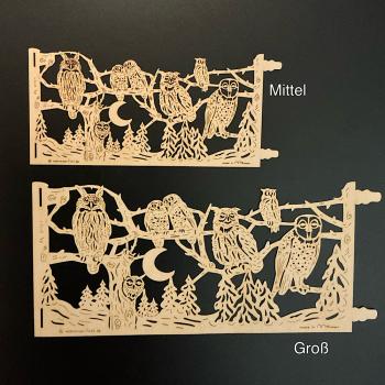 Windlichtfolie Eulen