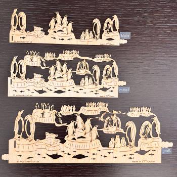 Windlichtfolie Pinguine