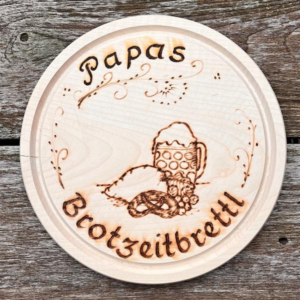 Brotzeitbrett rund, Motiv Brotzeit