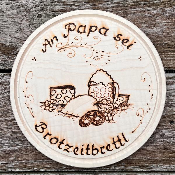 Brotzeitbrettrund, Motiv große Brotzeit