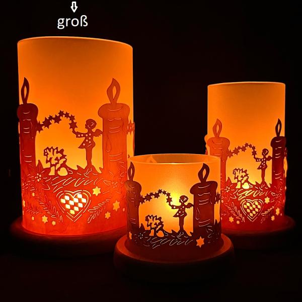 Kerzen gross Windlicht