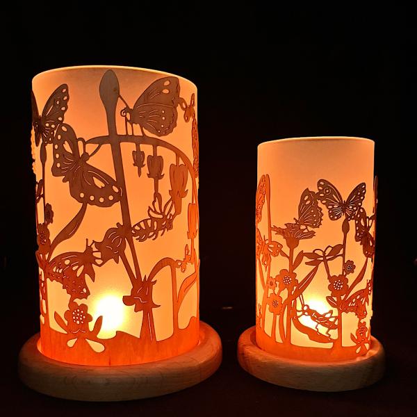 Windlicht Schmetterlingswiese