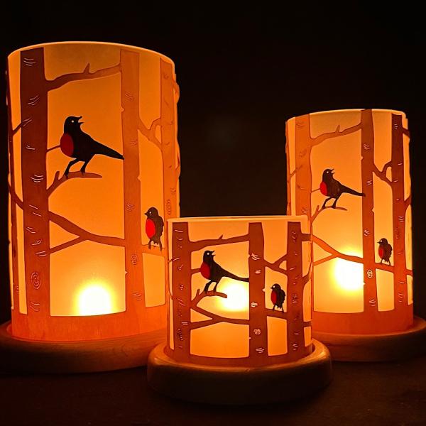 Windlicht Waldvogel