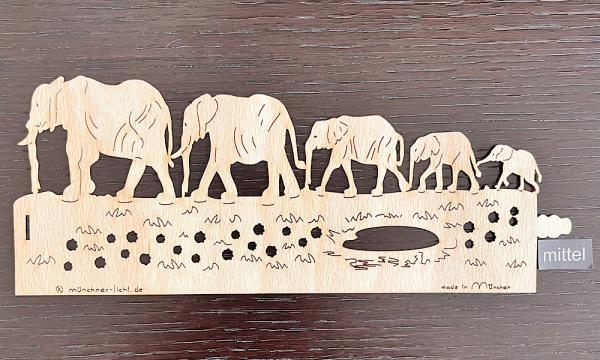 Elefanten mittel Windlichtfolie