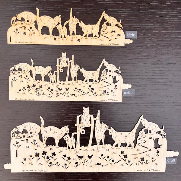 Windlichtfolie Katzen