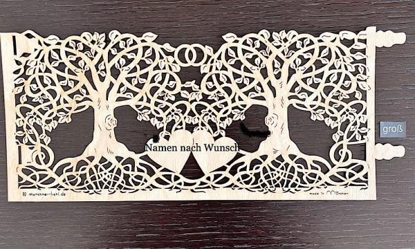 Windlichtfolie Lebensbaum Hochzeit