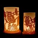 Windlicht Eulen